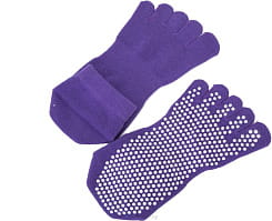 BRADEX Носки противоскользящие для занятий йогой закрытые, фиолетовые, арт.SF 0274