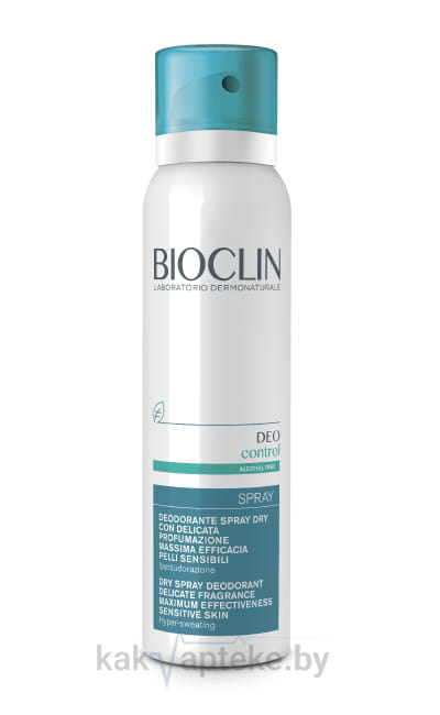 BIOCLIN DEO control Сухой спрей-дезодорант  с легким ароматом для чувств. кожи, 150 мл