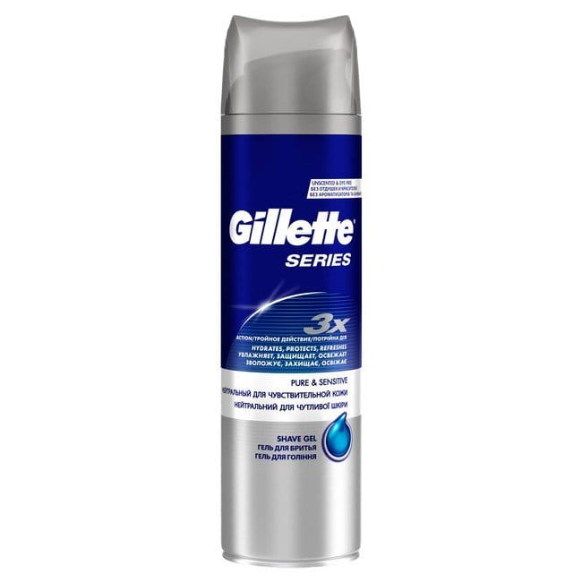 Gillette Series Гель для бритья Нейтральный для чувствительной кожи, 200 мл