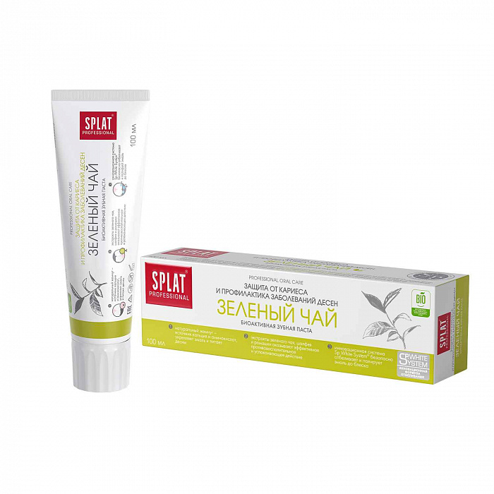 Зубная паста серии Professional SPLAT (СПЛАТ) GREEN TEA/ЗЕЛЕНЫЙ ЧАЙ 100 мл