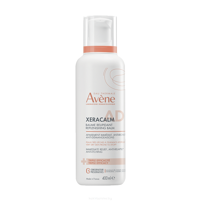 AVENE XeraCalm A.D Восстанавливающий бальзам для очень сухой кожи, склонной к атопии для детей с 28 дней и взрослых 400 мл