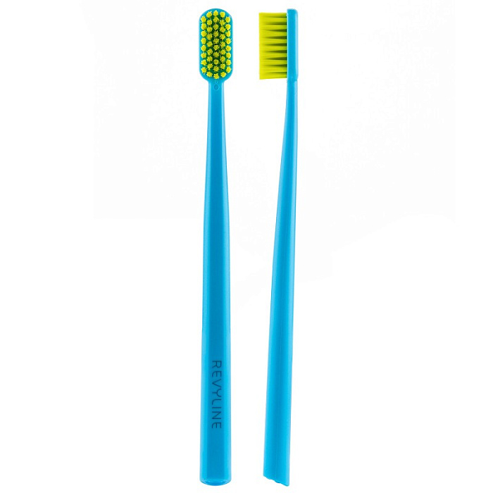 Revyline SM6000 Зубная щетка (голубая с салатовой щетиной 5689)