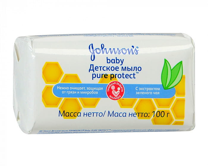 Johnson's baby Детское мыло Pure Protect, 100 г