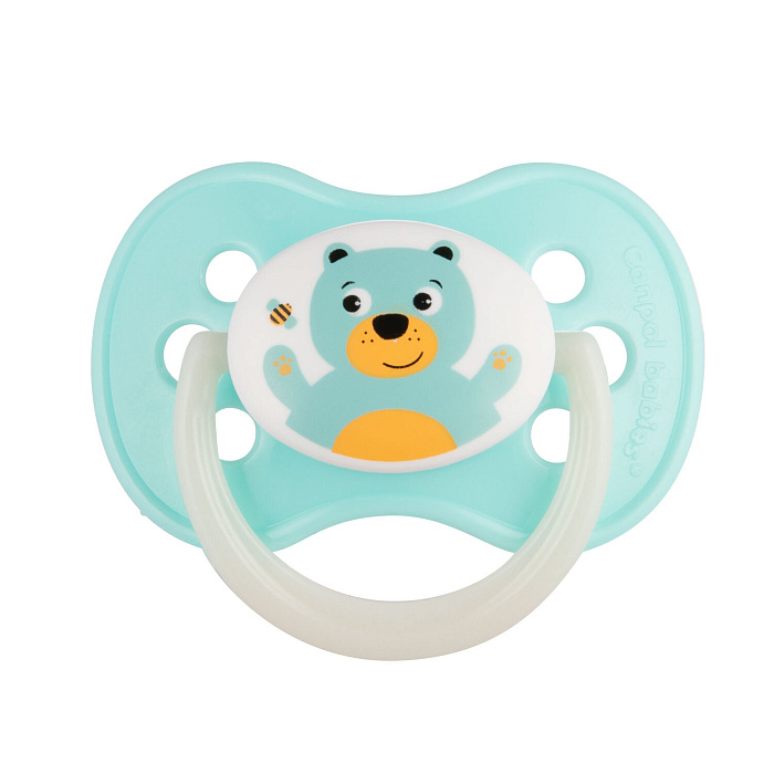 Сanpol babies Соска-пустышка латексная круглая, 1 шт., (блистр) 0-6 мес. Арт.22/593_new