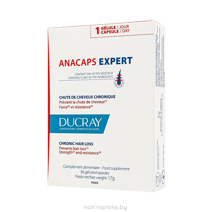 DUCRAY ANACAPS EXPERT / ДЮКРЕЙ АНАКАПС ЭКСПЕРТ, БАД капсулы №30