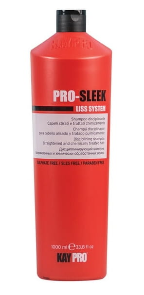 KAYPRO PRO-SLEEK Дисциплинирующий шампунь для выпрямленных и химически обработанных  волос 1000 мл.