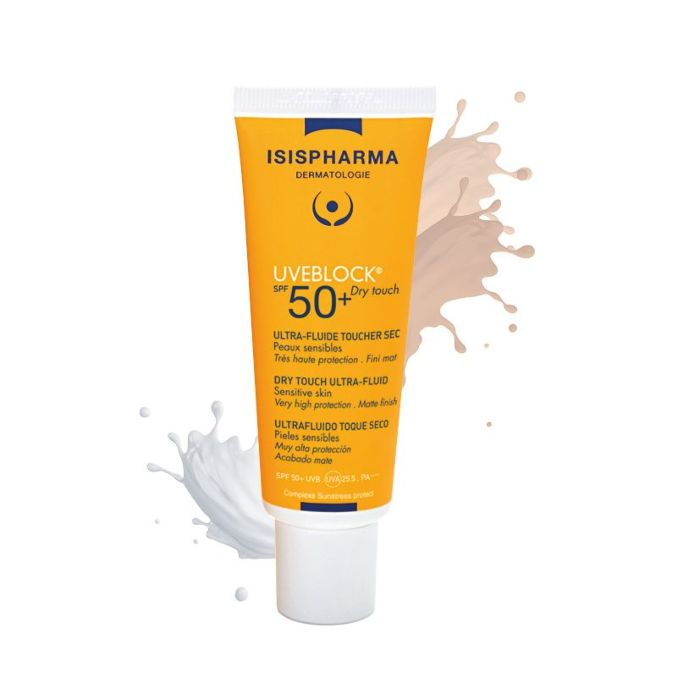 ISISPHARMA UVEBLOCK SPF 50+ Dry Touch Tinted Флюид с очень высокой степенью защиты от солнечного излучения "Сухое Прикосновение". Тонирующий, тон: light (светлый), 40 мл