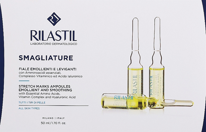 RILASTIL Концентрат в ампулах от растяжек, смягчающий и разглаживающий 10 шт по 5 мл