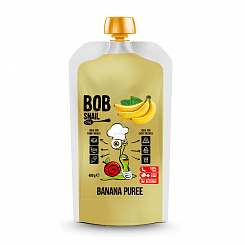 Bob Snail Улитка БОБ Фруктовое Банановое пюре пастеризованное 400г