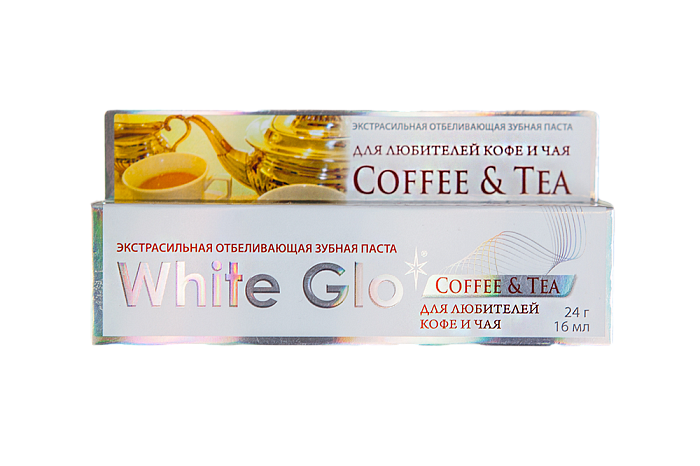 White Glo зубная паста отбеливающая Coffee & tea drinkers formula для любителей кофе и чая 24 г