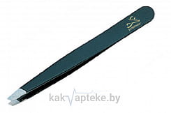 Optima Line Коллекция Aqua Пинцет для бровей со скошенными кончиками черный 9 см/3,5''