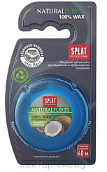 SPLAT DentalFloss Natural Wax Объемная зубная нить с ароматом кокоса
