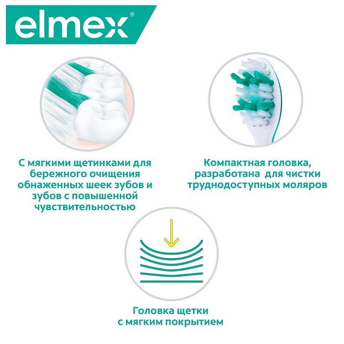 Elmex Colgate Sensitive Зубная щетка (Colgate Элмекс "Сенситив") (мягкая)