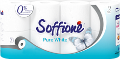 Soffione Бумага туалетная  Pure White 2сл 8шт, белая