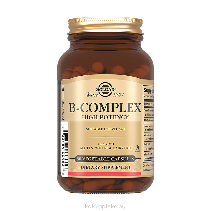 Solgar В-Комплекс, БАД капсулы №50
