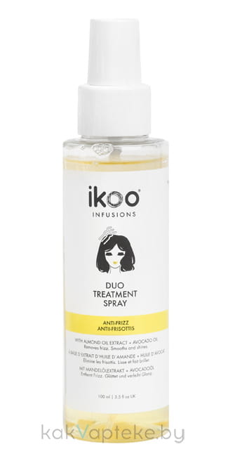 IKOO infusions Спрей для волос двойной уход «Против пушистости» 100 мл