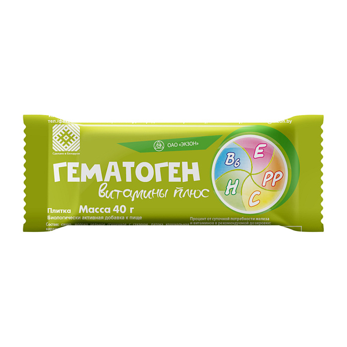 Гематоген витамины плюс 40 г