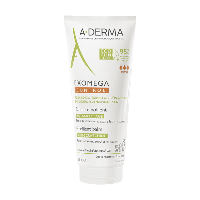 A-DERMA EXOMEGA CONTROL Смягчающий бальзам для лица и тела 200 мл