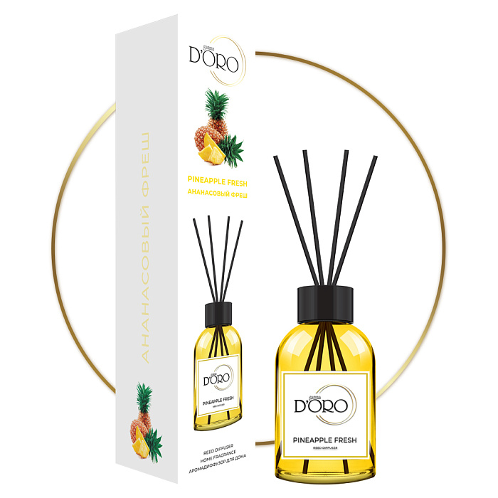 Gamma D'ORO Аромадиффузор для дома Ананасовый фреш 100 мл PINEAPPLE FRESH