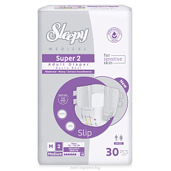 SLEEPY Подгузники для взрослых (Medium Super 2), 30 шт