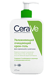 CeraVe Крем-гель увлажняющий очищающий для нормальной и сухой кожи лица и тела 473 мл
