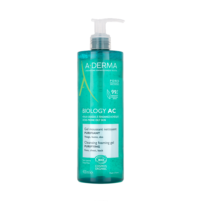A-DERMA BIOLOGY AC Гель пенящийся очищающий 400 мл