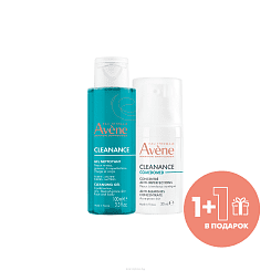 Набор AVENE 1+1 концентрат Cleanance Comedomed 30 мл + очищающий гель 100 мл