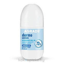 AGRADO Дезодорант-антиперспирант шариковый НЕЖНАЯ СВЕЖЕСТЬ унисекс/ Dermo Unisex Roll-On Deodorant Antiperspirant, 50 мл