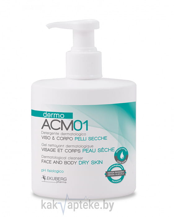 DermoACM01 Очищающее средство для лица и тела для сухой и очень сухой кожи 300 мл