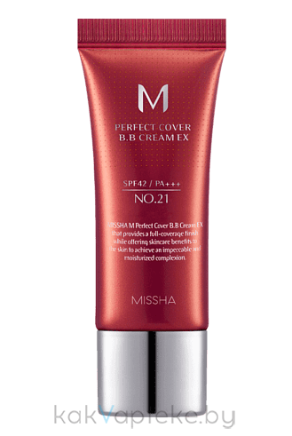 MISSHA BB-крем M Perfect Cover BB Cream EX SPF42/PA+++ No.21(Light Beige), 20мл