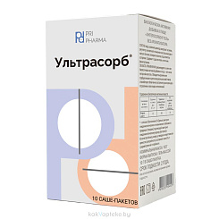 Энтеросорбент гель (Ультрасорб) без ароматизатора, БАД гель в саше-пакетах №10