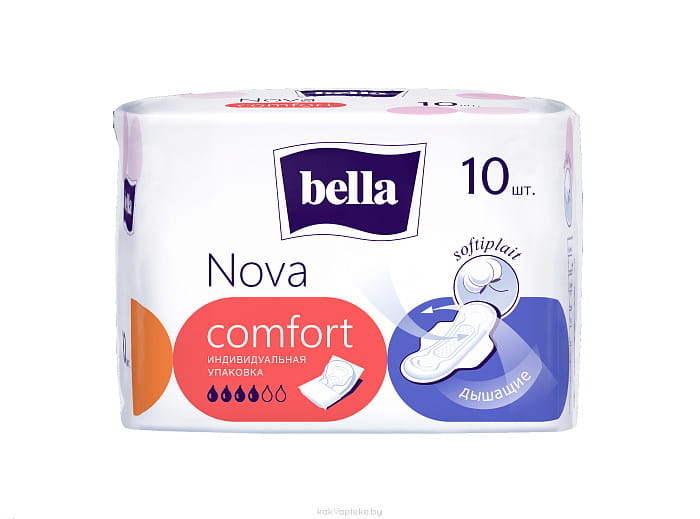 Bella Nova Comfort Прокладки женские гигиенические впитывающие 10 шт