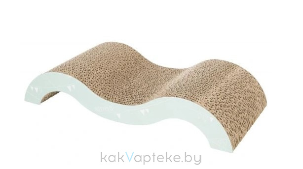 Trixie Когтеточка-волна для кошек из картона, "Junior ",  лиловая/ментол, 38*7*18см