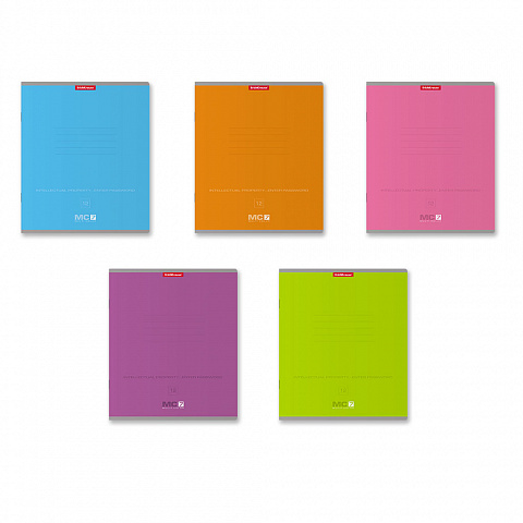 ErichKrause  Тетрадь ученическая 12л MC-7 ассорти, линейка 56291