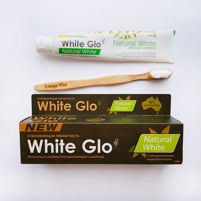 White Glo зубная паста отбеливающая Natural White Натуральная белизна 100 г