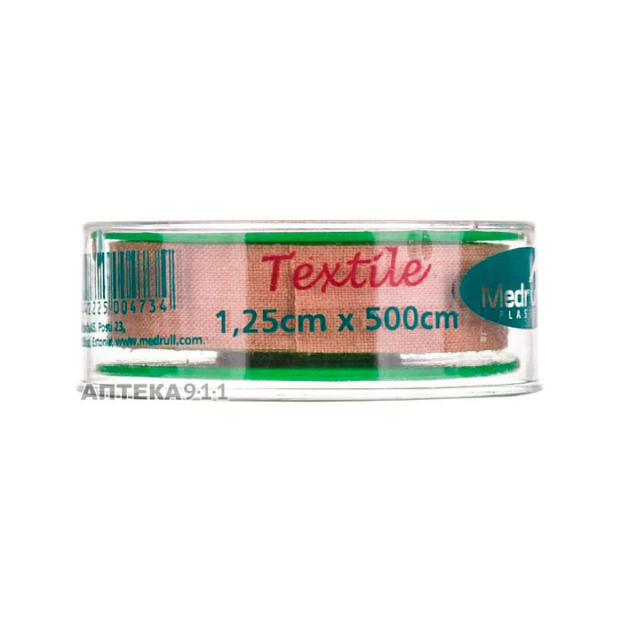 Пластырь рулонный телесного цвета на текстильной основе Medrull "Textile"  1,25cм x 500cм