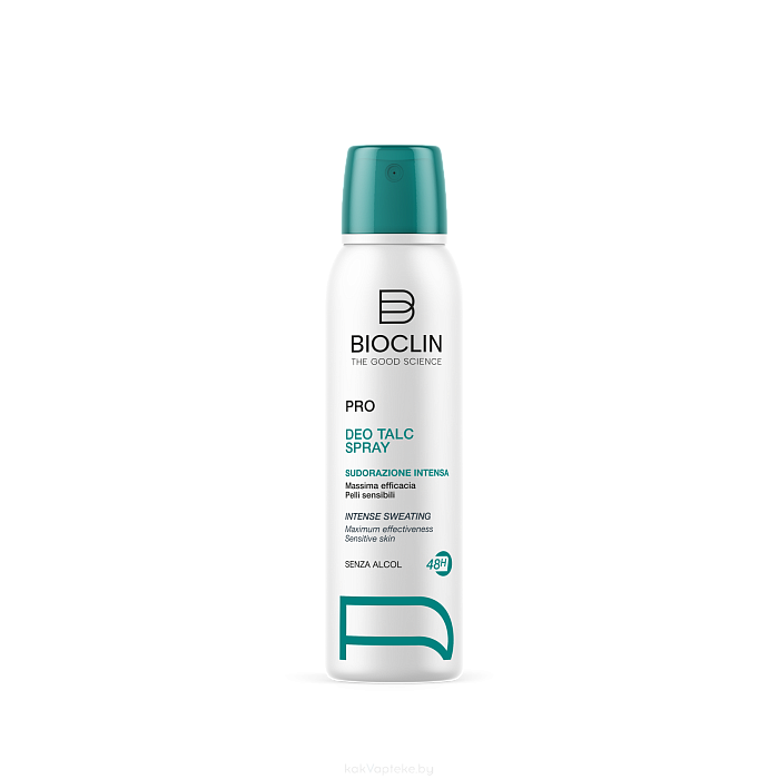 Bioclin DEO TALC Дезодорант-спрей 48Ч для чувствительной кожи при интенсивном потоотделении 150 мл