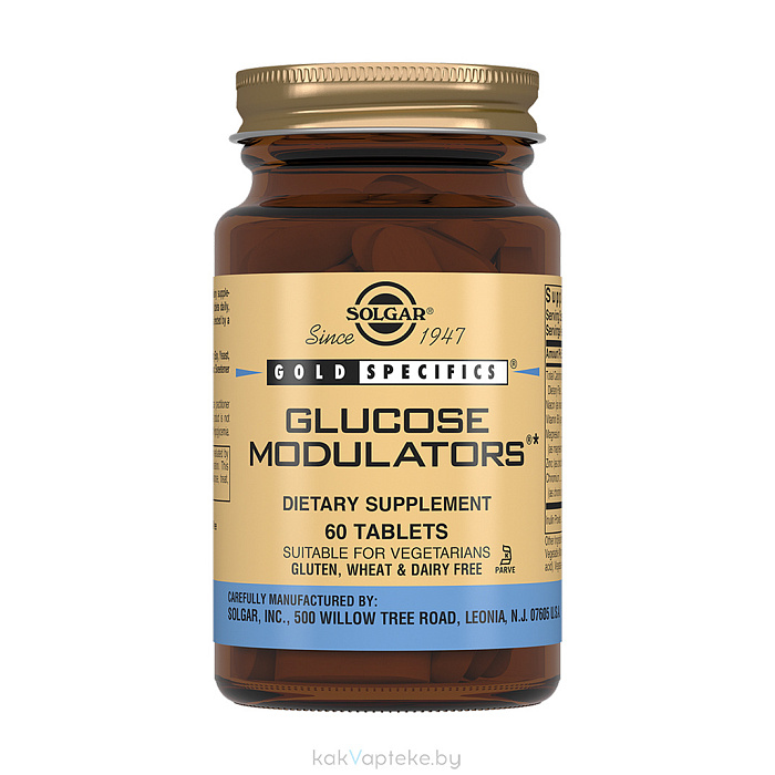 Solgar Модуляторы глюкозы, БАД таблетки  №60