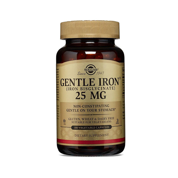 Solgar Легкодоступное железо Джентл Айрон, БАД капсулы №180