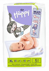 Bella baby Happy Пеленки детские гигиенические 60*90 см, 5 шт