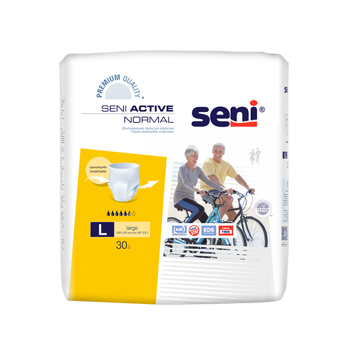 Seni Active Normal large Трусики впитывающие для взрослых, страдающих недержанием 30 шт