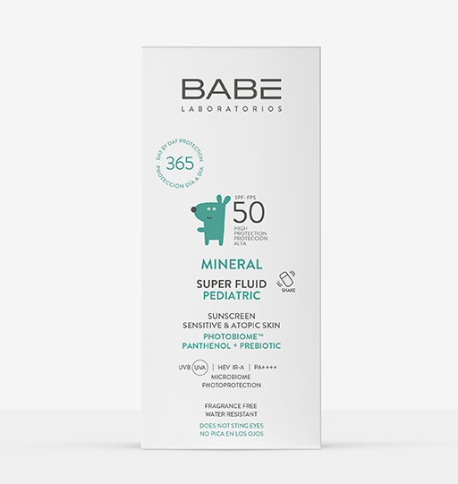 LABORATORIOS BABE Детский минеральный солнцезащитный суперфлюид для лица SPF50 с пантенолом и пребиотиком / SUPER FLUID MINERAL PEDIATRICS SPF 50, 50 мл