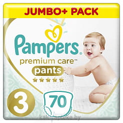 PAMPERS Premium Care Pants Детские однор. подгузники-трусики для мальчиков и девочек Midi, 70 шт