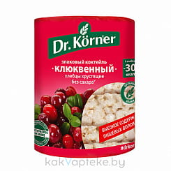 Dr.Korner Хлебцы хрустящие Злаковый коктейль клюквенный 100 г, к.556 /20