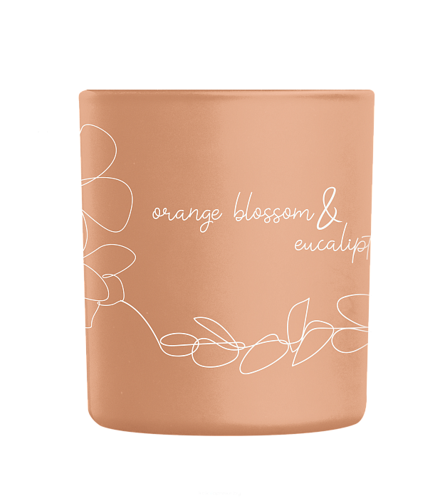 Aroma HOME Свеча ароматизированная для дома ONE LINE COMBO ORANGE WITH EUCALYPTUS, 160 гр