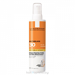 La Roche-Posay Anthelios Спрей для лица и тела солнцезащитный невидимый SPF 30 200мл