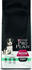 Pro Plan Корм сухой полнорац. для щенков средних пород с чувств. пищ., с выс. содерж. Ягненка, 12 кг
