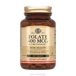 Solgar Фолат 400 мкг Метафолин, БАД таблетки №100
