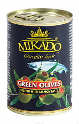 MIKADO Оливки зеленые, фаршированные лососем , 300 мл
