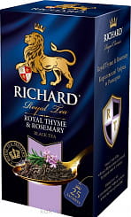 RICHARD Royal Thyme & Rosemary Чай черный байховый с натуральным чебрецом и размарином в пак, 25 пак